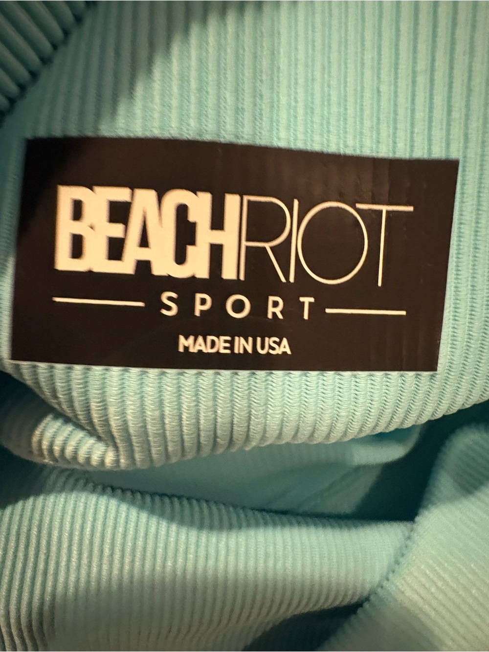 Beach Riot Bright Aqua Bike Shorts - Picture 4 of 4